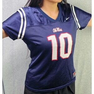 Nike Team Ole Miss Rebels NCAA College Football Jersey #10 Women's Sz M EUC